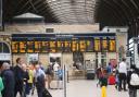 York railway station as passengers face disruption this week during strikes called by Aslef