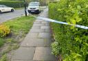 A police cordon at the scene this morning