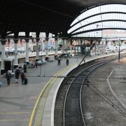 York railway station as drivers plan to walk out on Saturday (April 20)