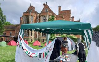 Pro Palestine protestors camp out at the University of York