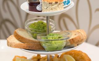The Hetty & Betty signature dish - Whitby Fish and Chips Afternoon Tea