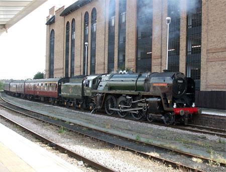 Oliver Cromwell at Harrogate on September 1, 2009.
"My last steam ride was in 1966, pulled by this very same locomotive." Picture: Mervyn Tew 
