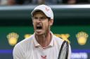 Andy Murray shouts while playing against Oscar Otte in the second round of the Gentlemen's Singles on Centre Court on day three of Wimbledon at The All England Lawn Tennis and Croquet Club, Wimbledon. Picture date: Wednesday June 30, 2021. PA Photo.