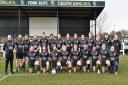 York RUFC pose in their new charity shirts.