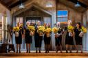 Members of the cast of Calendar Girls The Musical