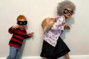 Ava, aged 5, and Max, aged 2, as Gangsta Granny and Ben