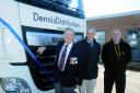 Ken is pictured here cutting the Korean Veteran ribbon with Manager of Dennis Distribution, Andrew Revely, and lorry driver Tim Francis