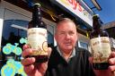 Norton mayor Ray King with a Tour de Yorkshire-inspired ale