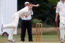 ALL-ROUNDER: Ryan McKendry, pictured bowling, took three wickets and then starred with the bat as Thirsk beat Sessay
