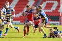 York City Knights hooker Harry Carter takes on the Doncaster defence out of dummy-half. Picture: Gordon Clayton