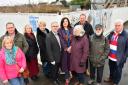Cllr Di Keal, centre, and residents opposed to the development for a petrol station in Norton    Picture: David Harrison