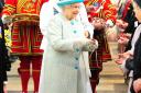 Her Majesty the Queen gives out the Maundy Money at York Minster