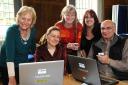 Some of the 20 local poets who are to compose poems about the Olympic Torch as it passes through York and tweet their lines. From left, are Pauline Kirk, Tanya Nightingale, Rose Drew, Vicki Bartram and Alan Jillott