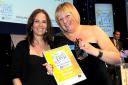 Last year’s Health Service Hero Louise Rochester, right,  receiving her award from Julie Wainwright of Ramsay Health Care