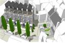 An artist’s impression of the homes planned in Walmgate on the Nelson’s Inn site