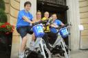 Pictured from the left are Mike Thompson, Helen Mackley, Sue Copland and Louise Gee outside the Cedar Court Hotel and Spa. The team are aiming to cycle the equivelent of 2,276 miles, the distance of the Tour de France, to raise money for the York
