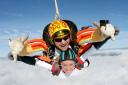 Sian Davies during her parachute jump