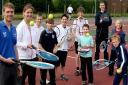 Robin Lavin, York Council's Young People's Activity Officer, who is organising Club Open Days for youngsters at Fulford Tennis Club, with coach Joanne Middleton, and youngsters from the club