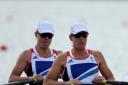 Katherine Grainger, right, and Anna Watkins won the double sculls gold medal