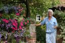 Vanessa Cook in the gardens outside her house at Stillingfleet