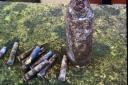 Some of the munitions found at the scene. Picture: Brian Abbott