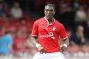 Femi Ilesanmi in pre-season friendly action for York City against Sheffield Wednesday at Bootham Crescent