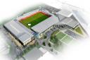 An artists impression of the planned community stadium