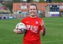 Sophie Tinson netted a sensational hat-trick to lead York City Ladies to a crucial three points. Pic: Ian Parker
