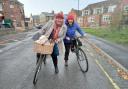 Jan Kingdom, left, with her Raleigh Caprice bike which was stolen from outside her home in York. Pictured here with friend Helen Martin