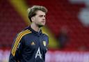 Leeds United striker Patrick Bamford inspects the pitch at Anfield. Picture: Richard Sellers/PA Wire