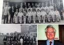 Allin Jenkins was the first head of maths at Norton School when it opened in 1963. Here he is seen with one of his first classes, the teaching staff team, below left, and a more recent photo, below right.