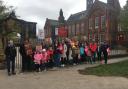 Today's strike outside Scarcroft School in South Bank