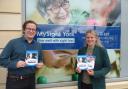Dom Tooze  of MySight York and Rachael Maskell MP outside the organisation's headquarters