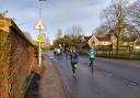 Runners in the 41st Brass Monkeys Half-Marathon go through Bishopthorpe