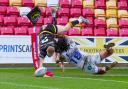 York Knights' winger Joe Brown's acrobatic finish against Toulouse has been nominated for the Try of the Week.