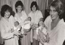 27 December 1983.  Chritmas Day babies and mothers at York Disctrict Hospital maternity unit.  From the left Deborah Burns with Michael, Wendy Cunningham with Paul, Sandra Gallagher with David and Caroline Comito with her baby boy who has yet to be