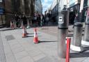 Cones in place of security bollards at the start of Spurriergate in York. Photo by Chris Rainger