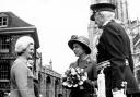 The Queen outside York Minster for the Maundy service of 1972