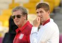 Roy Hodgson (left) and Steven Gerrard are desperate to avoid suffering further pain with England