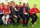The Lord Mayor of York, Coun Keith Hyman, and The Archbishop of York, Dr John Sentamu, join children for a music workshop at Bishopthorpe Palace