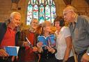 York 800 book launch and reading event at the Guildhall. From left are Michael Hildred, John Gilham, Rose Drew, Sue Whittaker and Alan Gillott