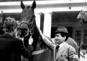 Dringhouses trainer Joe Mulhall welcomes First Phase into the winner’s enclosure at York races – his first winner on Knavesmire – in May 1968