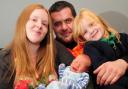 Binman Chris Harmer helped to deliver his son Joshua when his partner Michelle went into labour