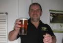 Peter Fenwick with a pint of Poppy Pale