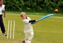 St Wilfrid’s Primary School batsman Ethan Caisley hits a four against St Barnabas in the Drax Cup qualifier at Acomb Cricket Club