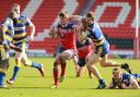 York City Knights hooker Harry Carter takes on the Doncaster defence out of dummy-half. Picture: Gordon Clayton