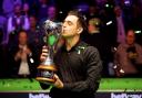 Ronnie O'Sullivan kisses the trophy after winning the Betway UK Championship at The York Barbican. PRESS ASSOCIATION Photo. Picture date: Sunday December 9, 2018. Photo credit should read: Richard Sellers/PA Wire