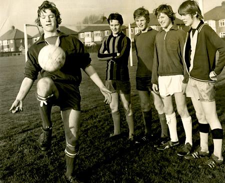 06/01/73: York City trailists who trained with the team over the Christmas holidays. Pictured: Tony McAvoy, Chris Turver, Chris Maycock, Andrew Smith and Anthony Harrison