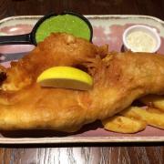 Fish and chips at The Mended Drum