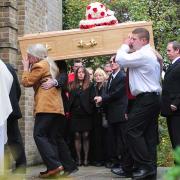 The funeral of schoolboy Sean Hamilton.
